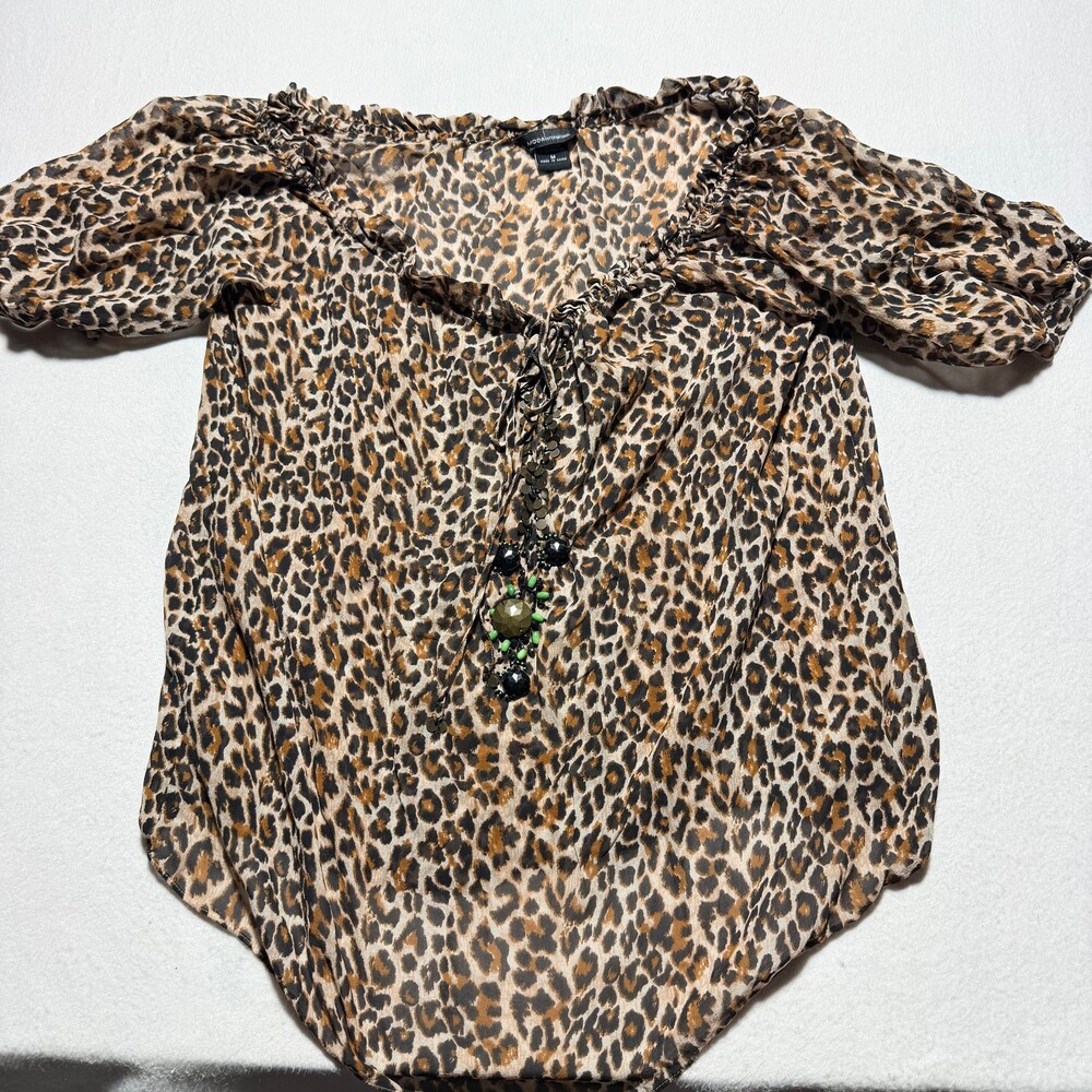 Moda International by Victoria's Secret Leopard Blouse M